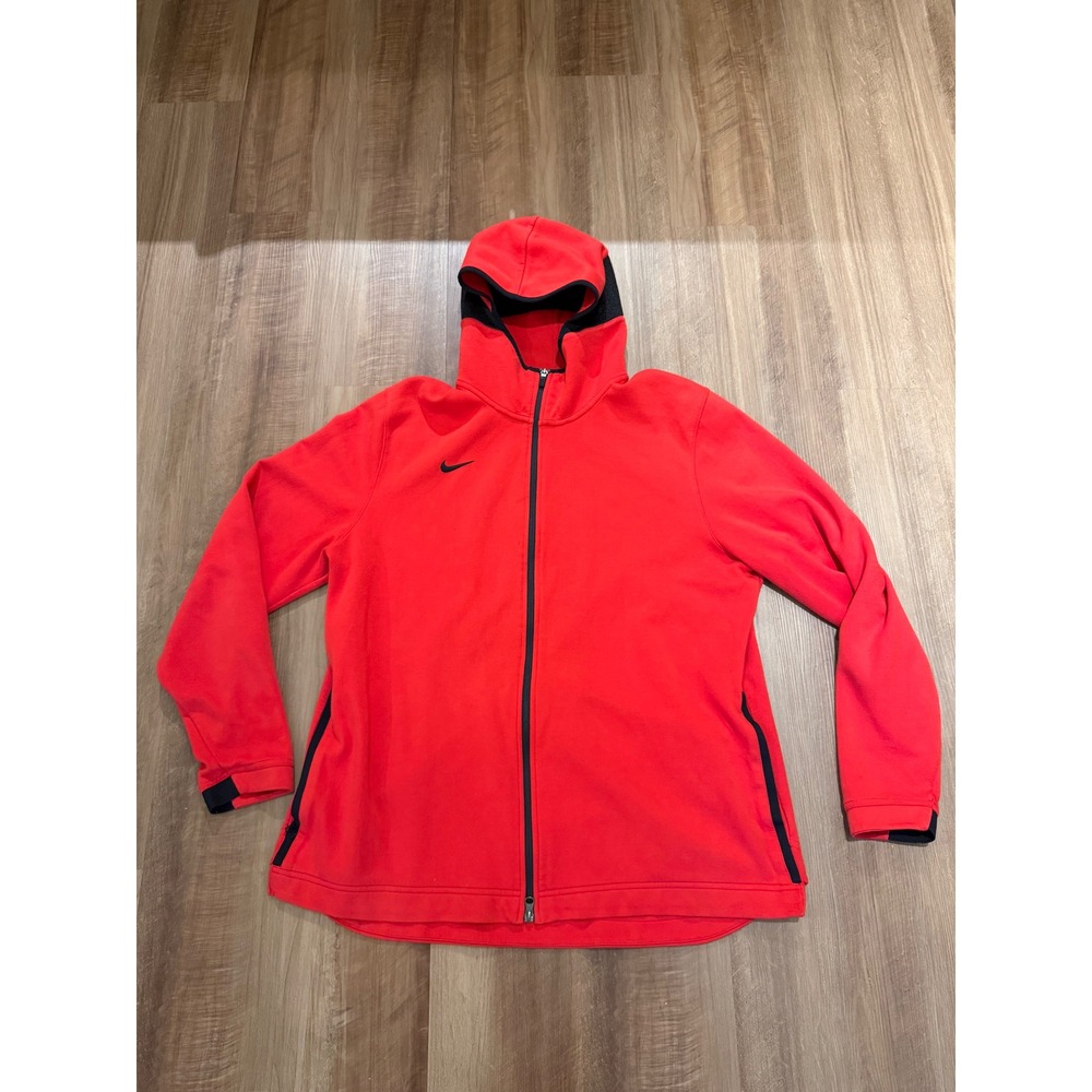 Nike Full Zip Hoodie Mens XXL Red Dri-FIT Athletic Jacket 930561-657